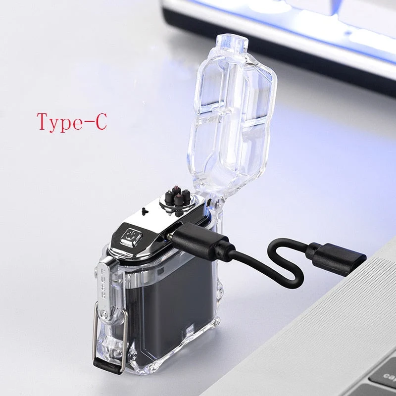 Prismatisk Regnbue Vindtett Dobbel Bue Lighter | Luvikno