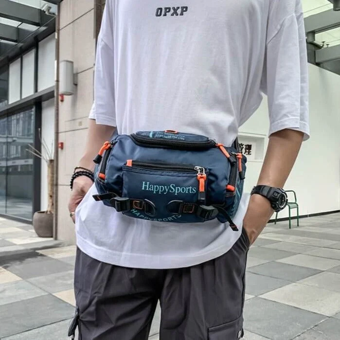 Vannbestandig herre midje- og crossbody-veske – Flerveis reise- og friluftspakke | Luvikno
