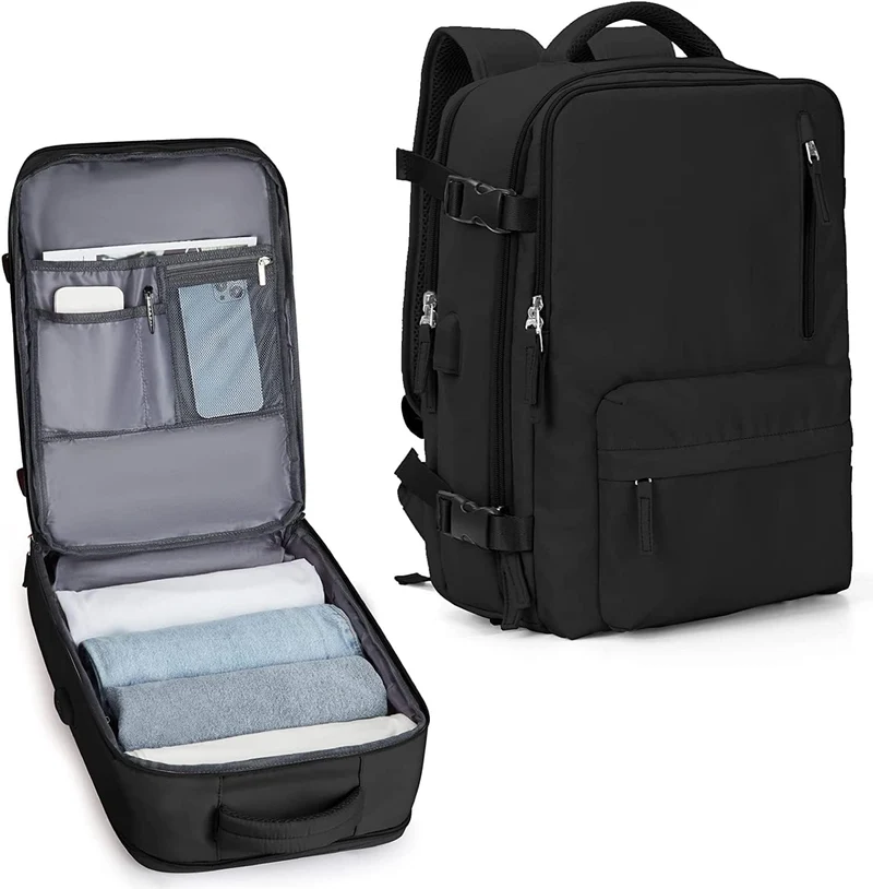 Vanntett reise ryggsekk med skopartisjon og USB-port – 14" bærbar PC passer | Luvikno