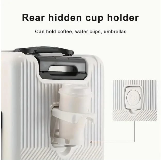 Hard Shell Carry-On med koppholder, USB-port og TSA-lås | Luvikno
