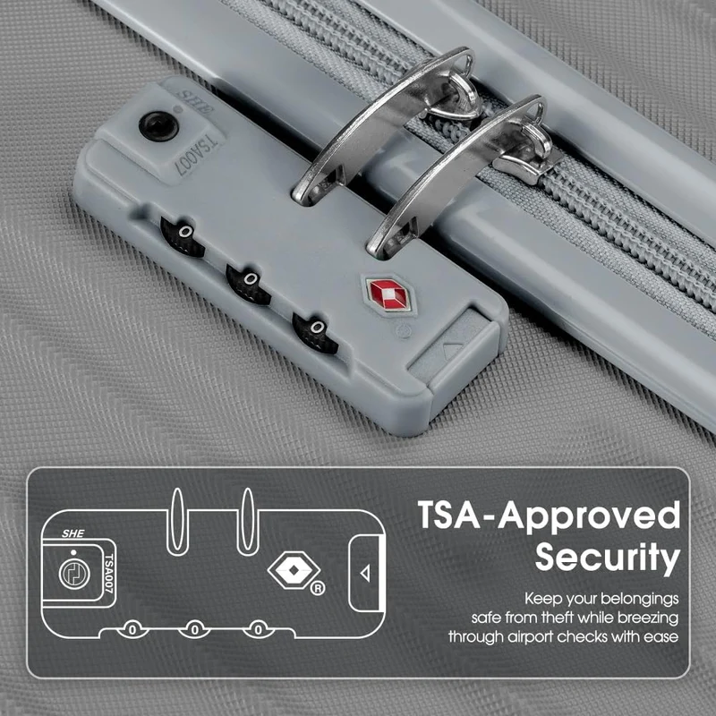 ABS Hard Shell Bagasje med Spinner Hjul & TSA Lås | Luvikno