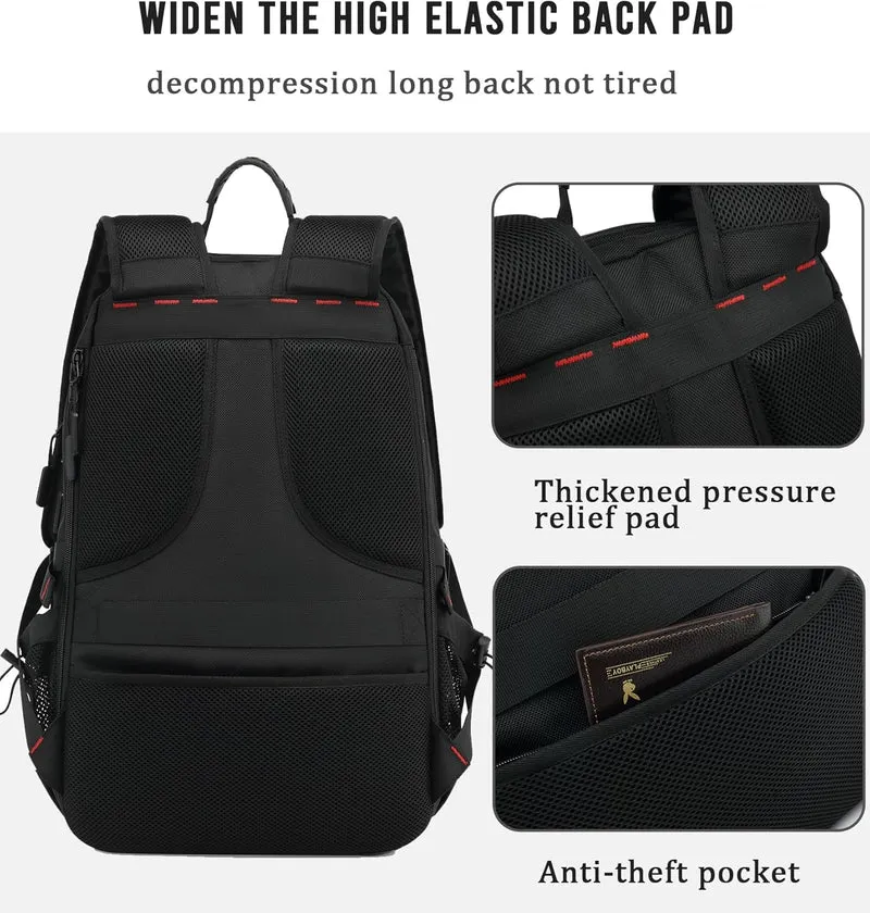 60L Vanntett Reisedatamaskinryggsekk med USB-port og Skoforening | Luvikno