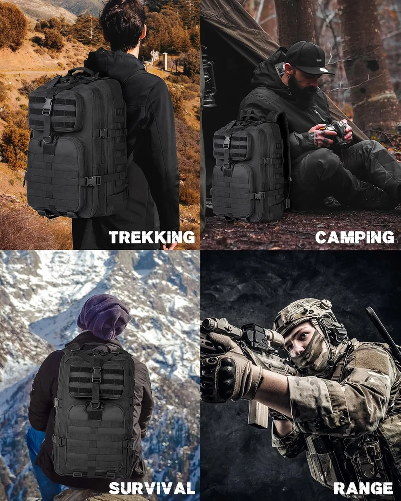 35L Utendørs Taktisk Ryggsekk med Molle System og Laptop Oppbevaring | Luvikno