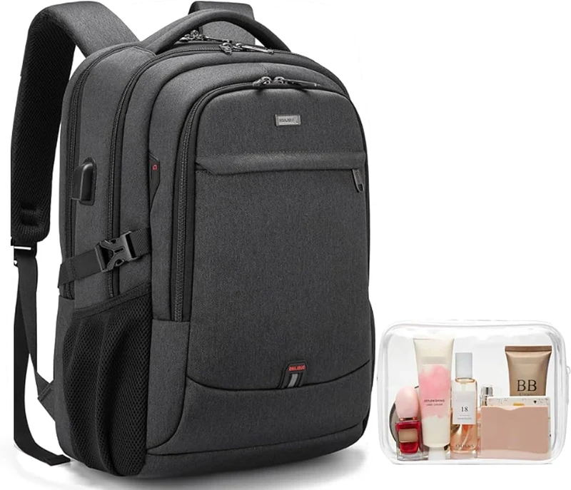 Vanntett reise laptop ryggsekk med USB-port og organisert lagring | Luvikno