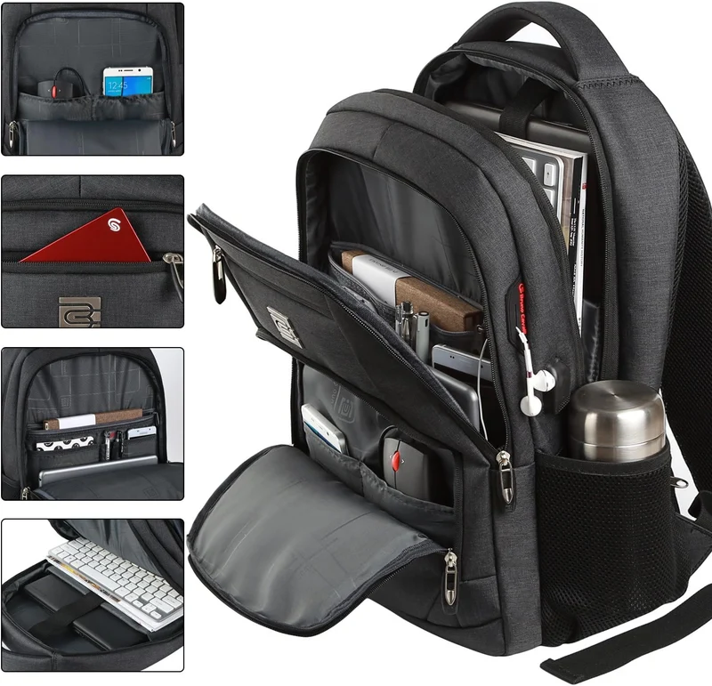 Slim anti-tyveri laptop ryggsekk med USB-ladeport | Luvikno