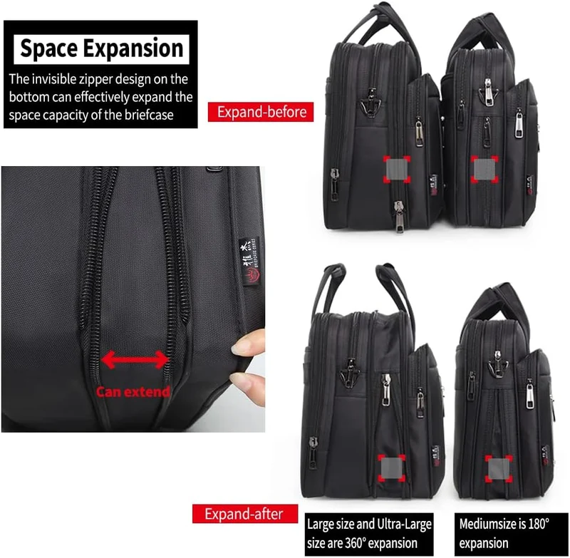 Herre Canvas Laptop- og Business Tote Bag | Luvikno