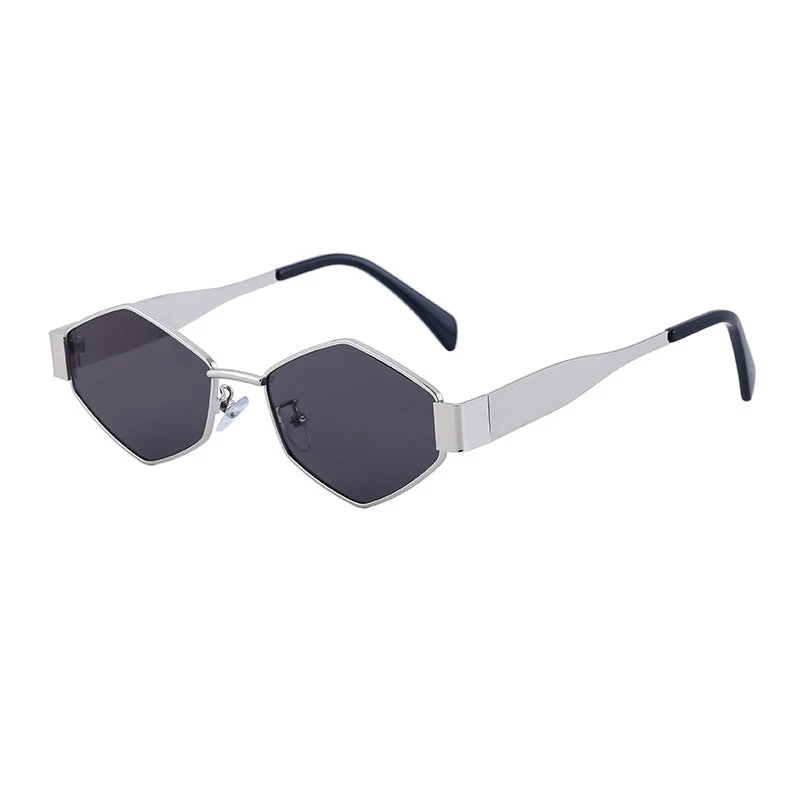 Dame geometrisk solbrille med moderne ramme Luvikno