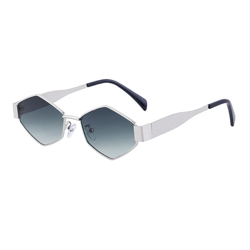 Dame geometrisk solbrille med moderne ramme Luvikno