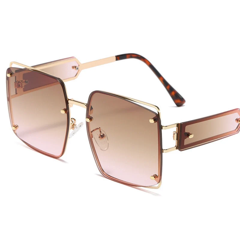 Damer elegante oversized solbriller med markant geometrisk design Luvikno