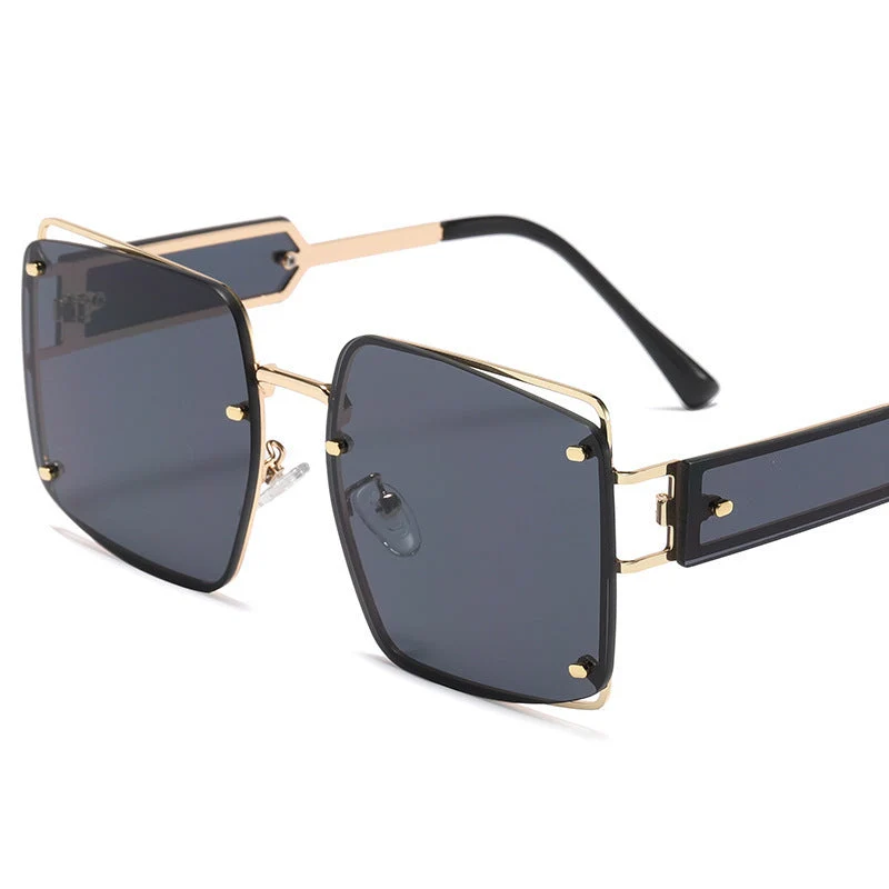 Damer elegante oversized solbriller med markant geometrisk design Luvikno
