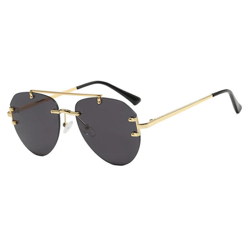 Dame trendy solbriller i elegant, polygonalt design Luvikno
