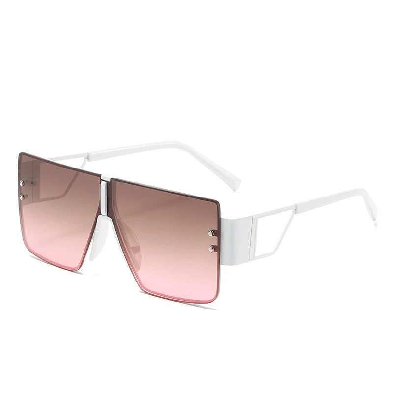 Dame trendy oversized solbriller med futuristisk design Luvikno