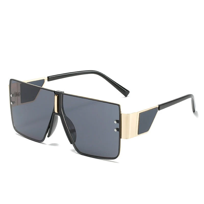Dame trendy oversized solbriller med futuristisk design Luvikno