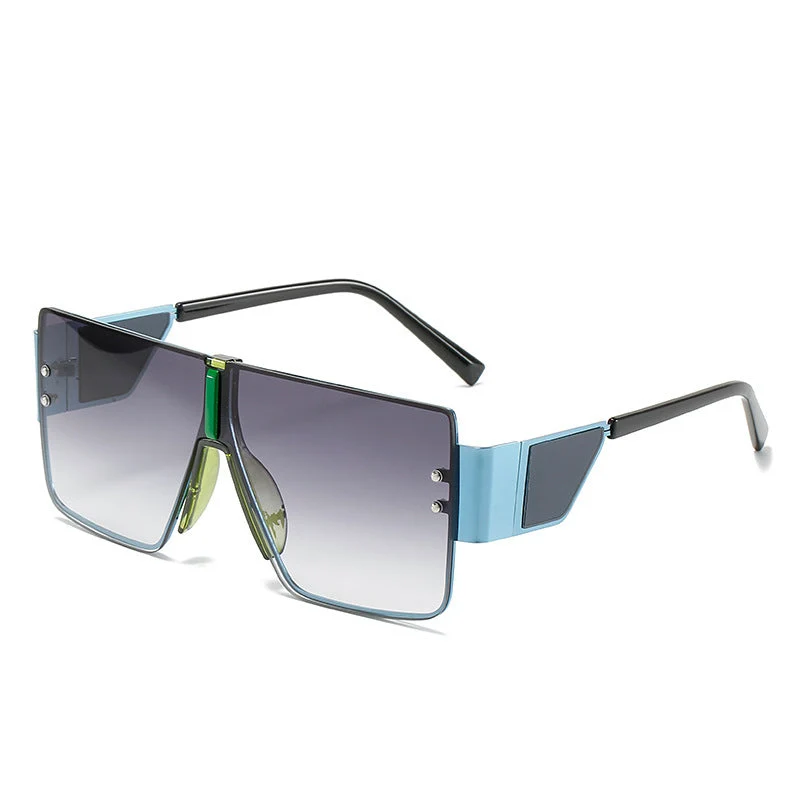 Dame trendy oversized solbriller med futuristisk design Luvikno