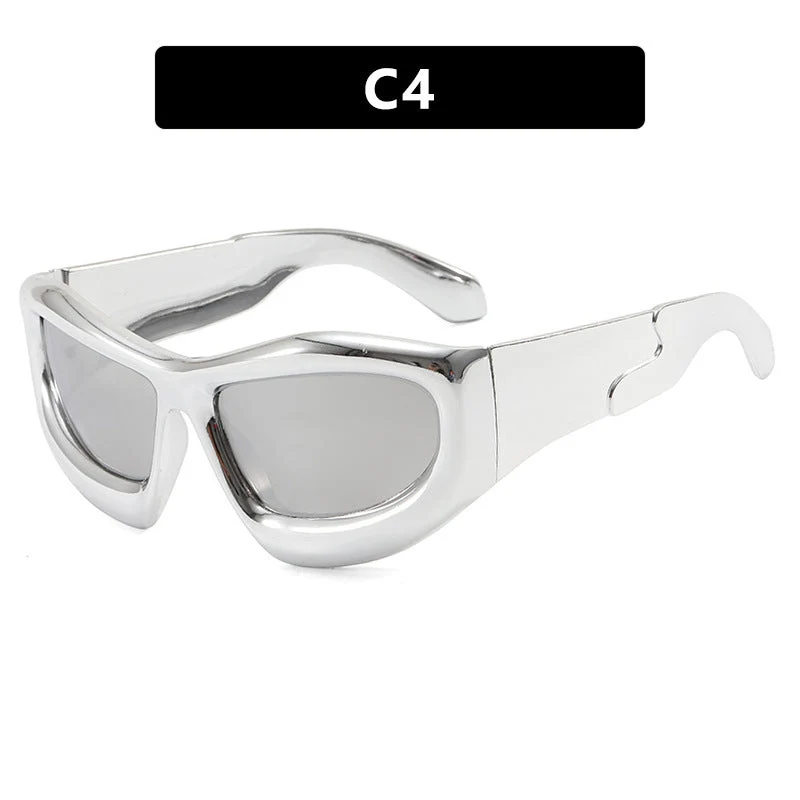 Dame sporty solbriller med futuristisk design Luvikno