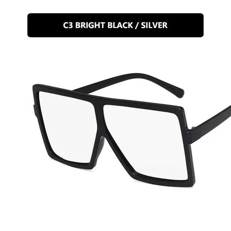 Dame stilige oversized solbriller i elegant kvadratdesign Luvikno