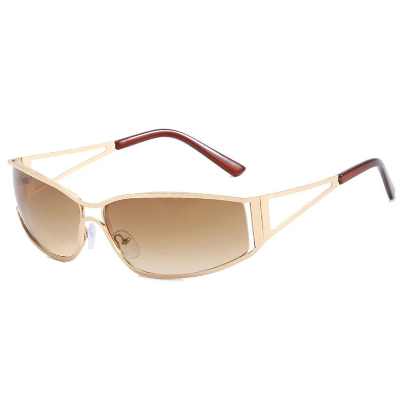Damer sporty solbrille i futuristisk stil Luvikno