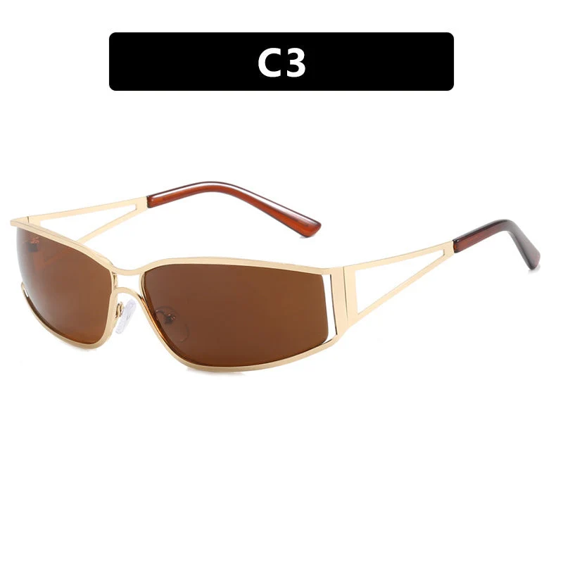 Damer sporty solbrille i futuristisk stil Luvikno