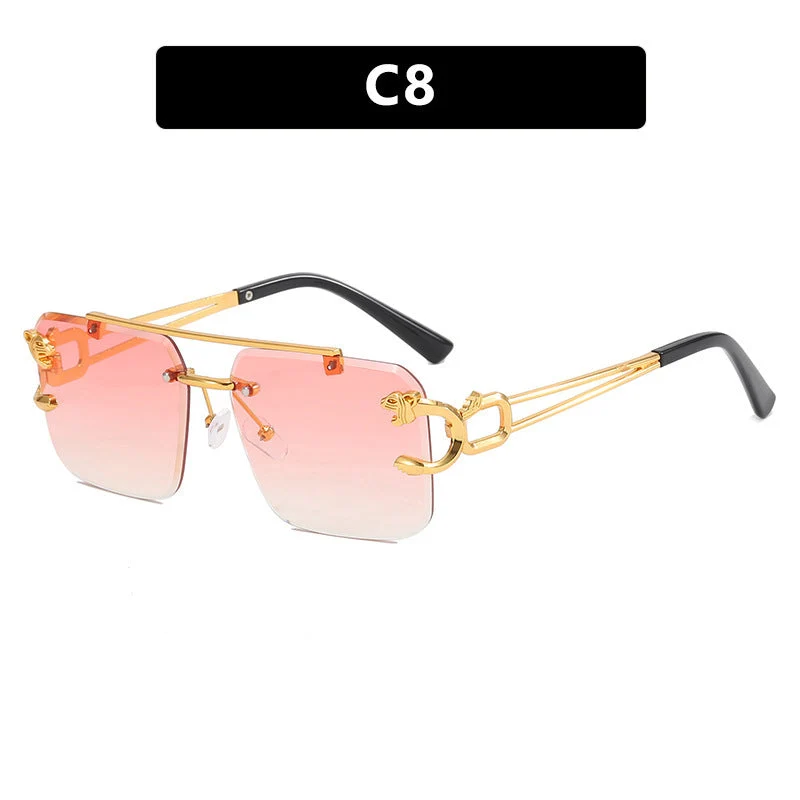 Dame kvadratisk solbrille med elegante dekorative detaljer Luvikno