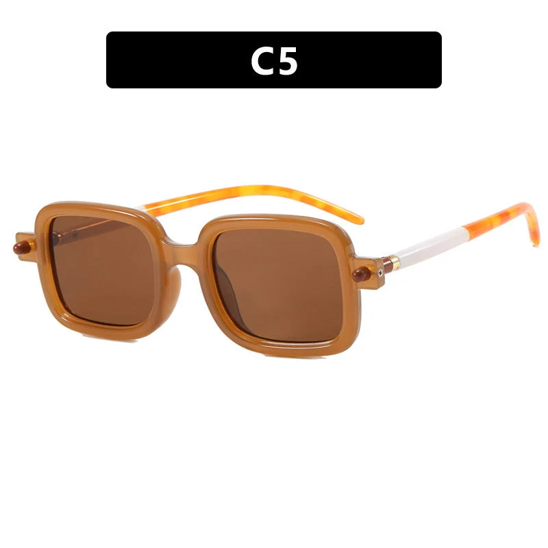 Dame firkantet solbrille med trendy ramme og komfortabel passform Luvikno