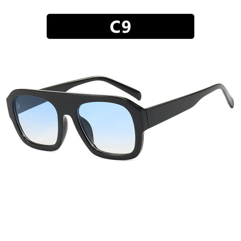Dame oversized solbrille med markant rektangulært ramme Luvikno