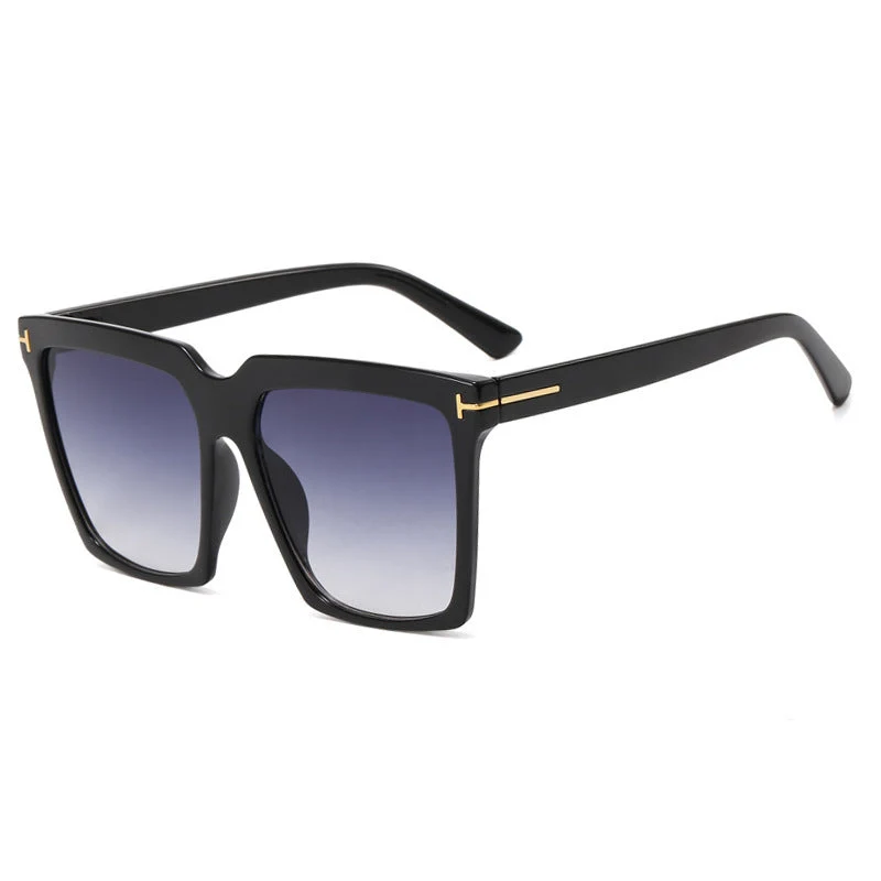 Dame oversized solbriller med elegant og polariserende glassdesign Luvikno