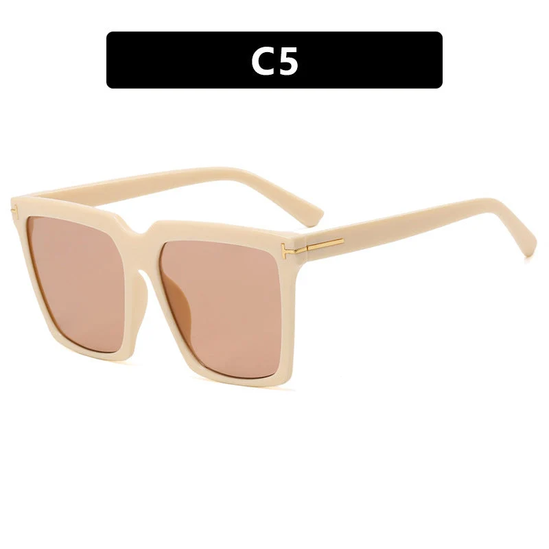 Dame oversized solbriller med elegant og polariserende glassdesign Luvikno