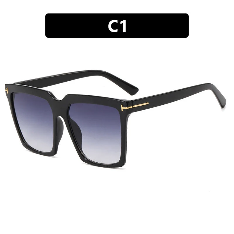 Dame oversized solbriller med elegant og polariserende glassdesign Luvikno