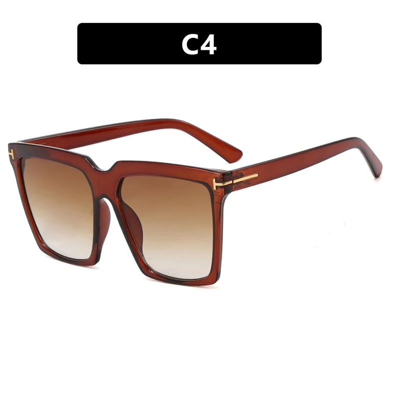Dame oversized solbriller med elegant og polariserende glassdesign Luvikno