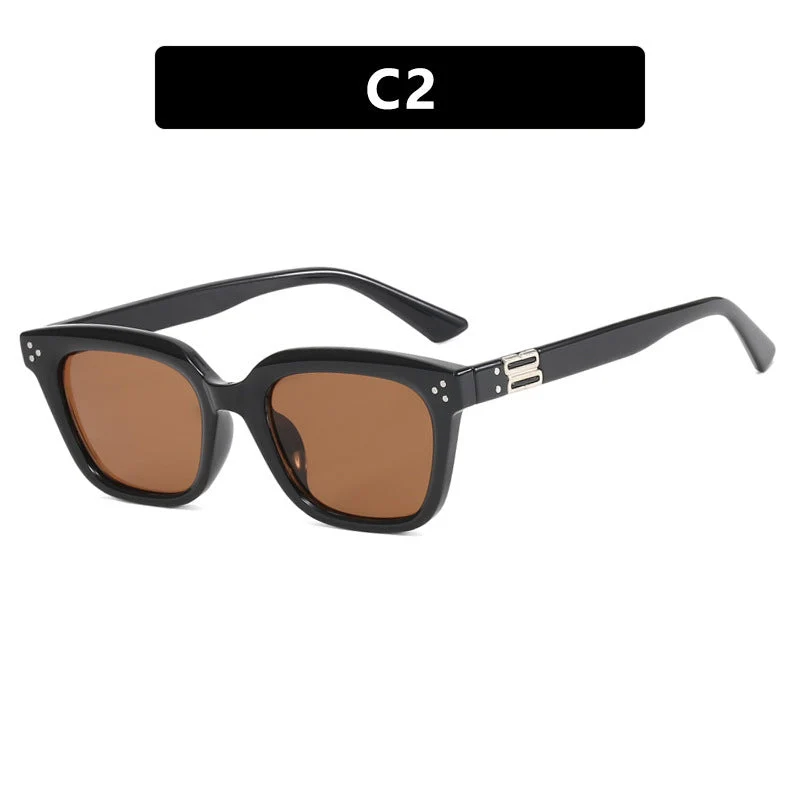 Dame oversized solbrille i moderne geometrisk design Luvikno