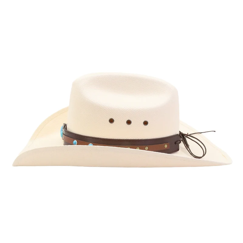 Turquoise Stråhatt Western | Luvikno