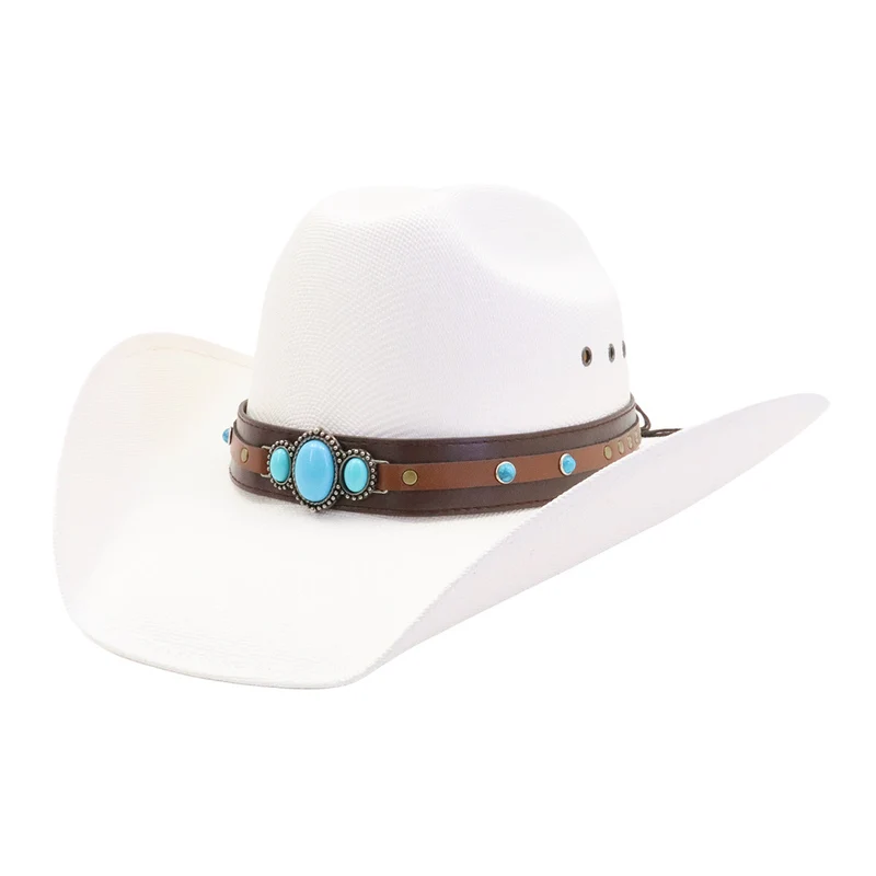 Turquoise Stråhatt Western | Luvikno