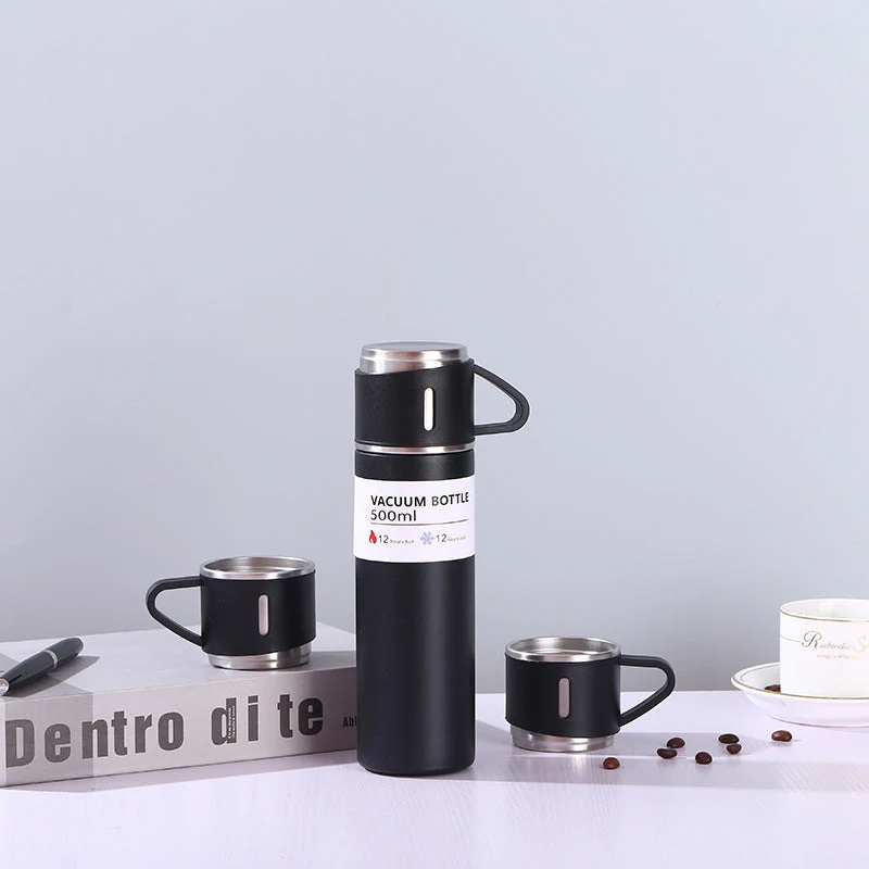 Dame Thermosett med kaffekopper og isolasjonsflaske Luvikno