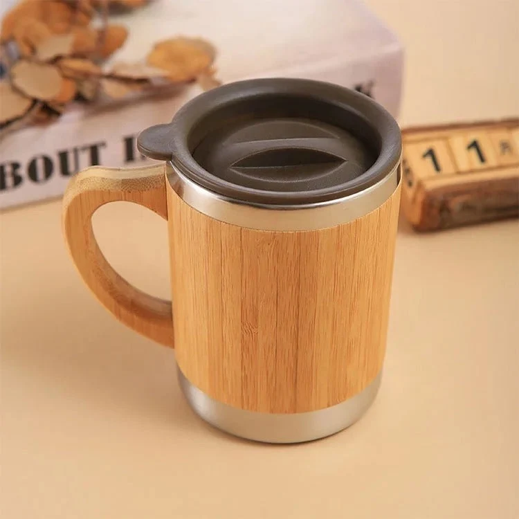 Dame bærekraftig isolert kaffe-kopp med trekke håndtak Luvikno