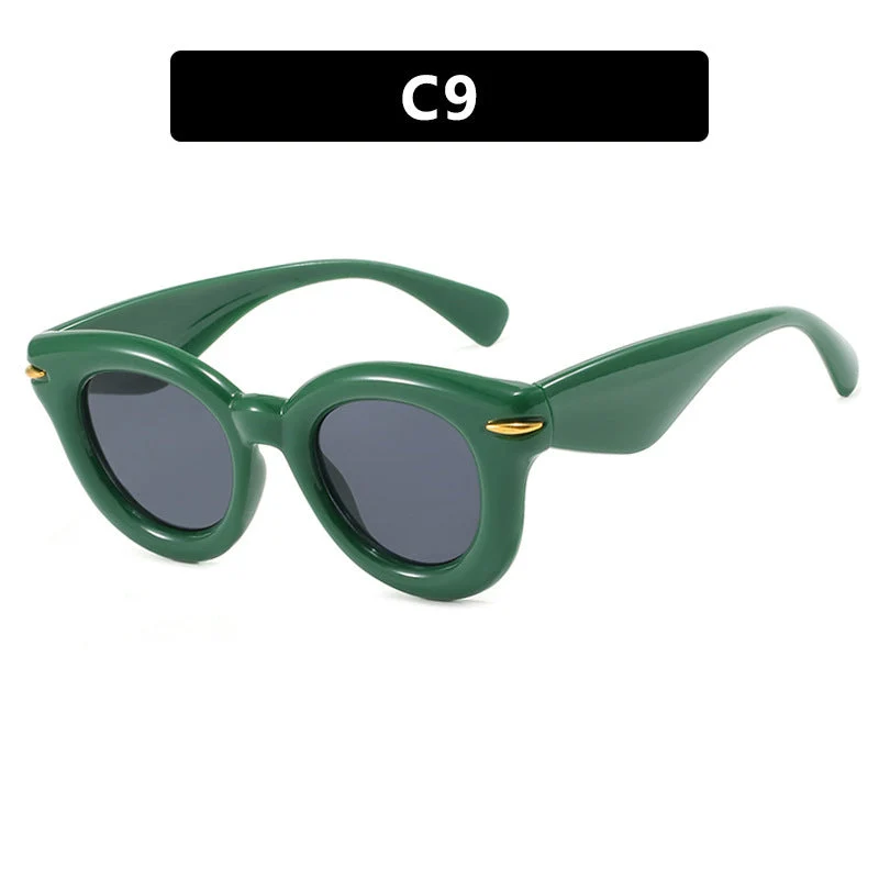 Dame Cat-Eye solbriller med ekstravagant ramme og beskyttende UV-beskyttelse Luvikno
