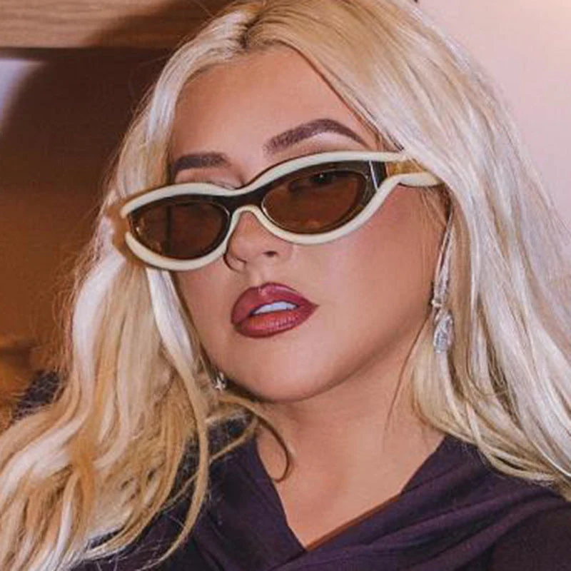 Damer Cat-Eye solbriller med beskyttende UV-beskyttelse og stilige rammer Luvikno
