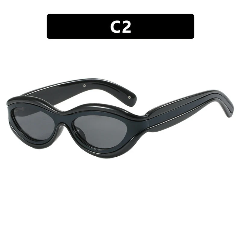 Damer Cat-Eye solbriller med beskyttende UV-beskyttelse og stilige rammer Luvikno