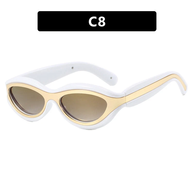 Damer Cat-Eye solbriller med beskyttende UV-beskyttelse og stilige rammer Luvikno