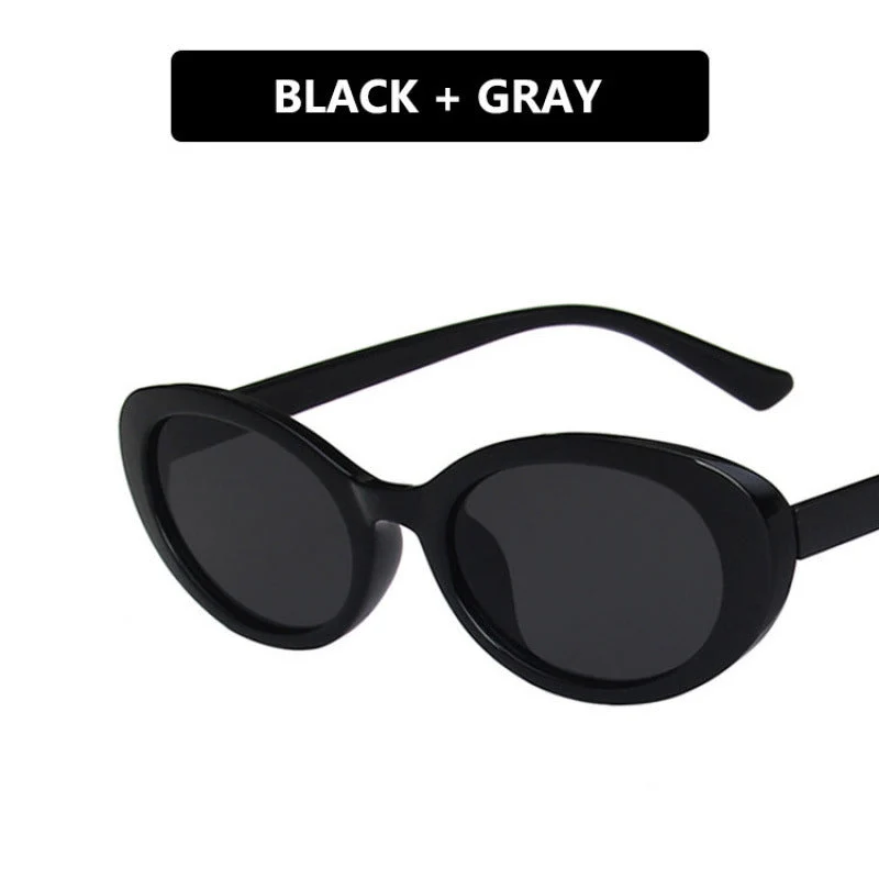 Dame Cat-Eye solbriller med gjennomsiktig ramme og gradient linser Luvikno