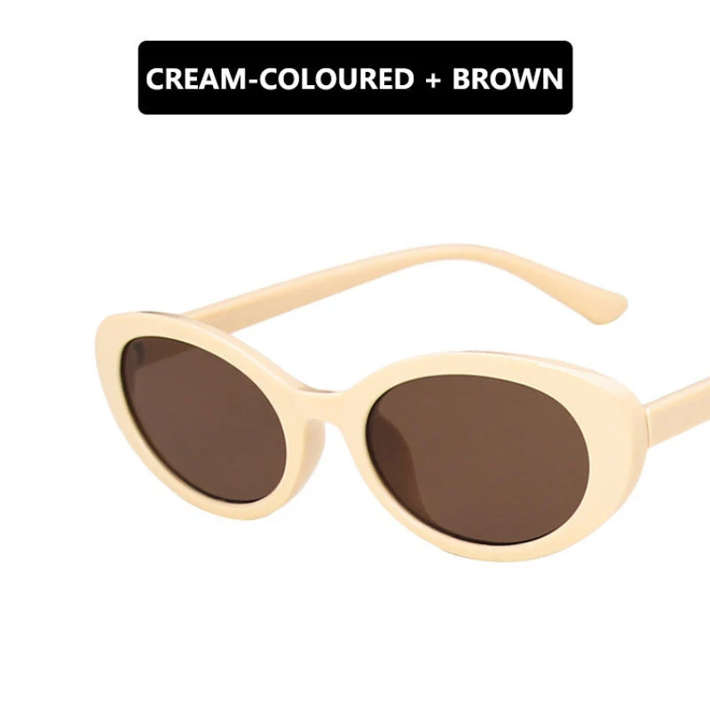 Dame Cat-Eye solbriller med gjennomsiktig ramme og gradient linser Luvikno