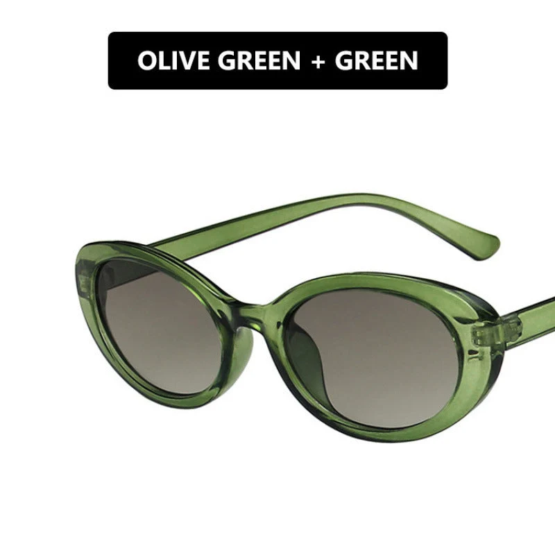 Dame Cat-Eye solbriller med gjennomsiktig ramme og gradient linser Luvikno