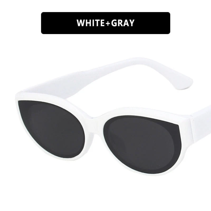 Dame Cat-Eye solbrille med iøynefallende mønster Luvikno