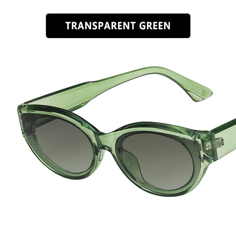 Dame Cat-Eye solbrille med iøynefallende mønster Luvikno