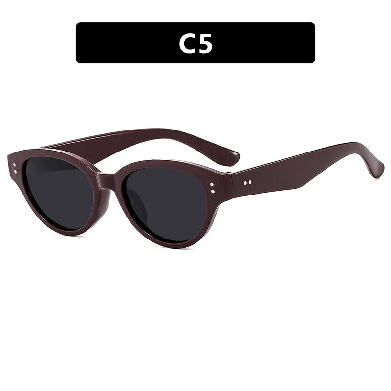 Dame Cat-Eye solbriller i elegant design med bred ramme Luvikno