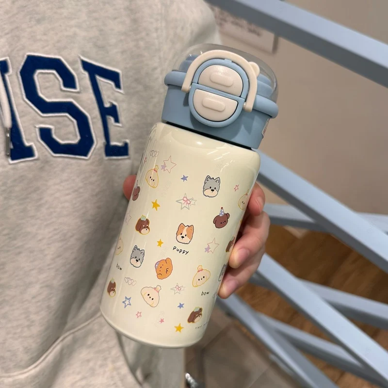 Dame vanntett drikkeflaske med lekkasjesikkert lokk og dyredesign Luvikno