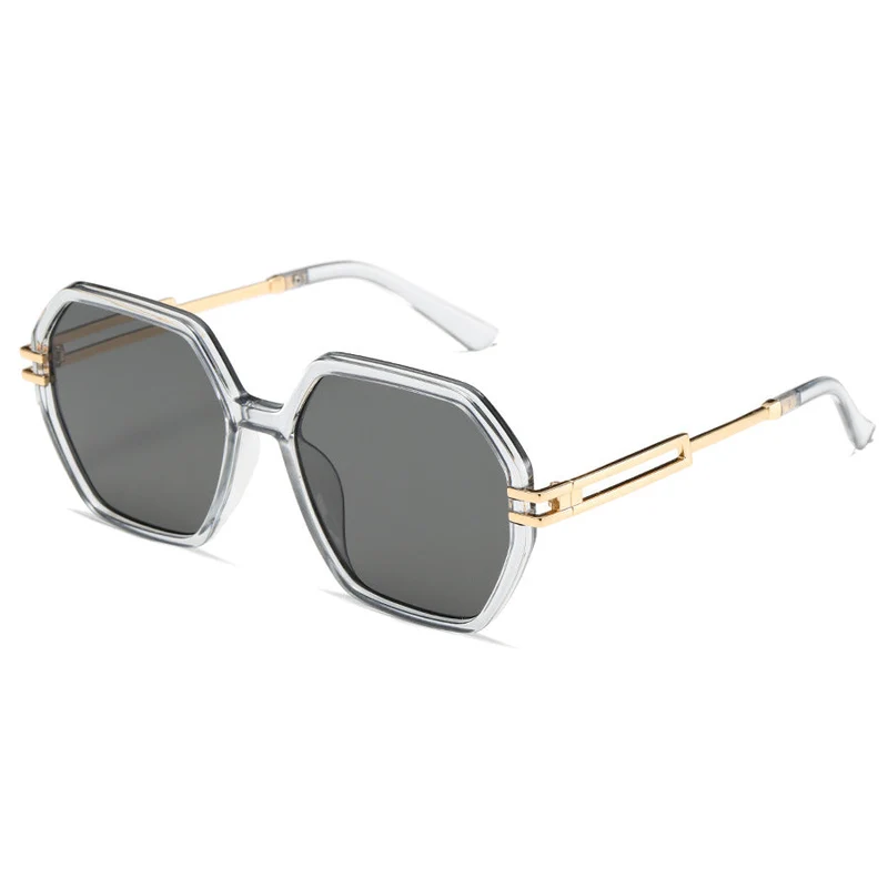 Dame moteriktig solbrille i avantgardistisk heksagon-design Luvikno