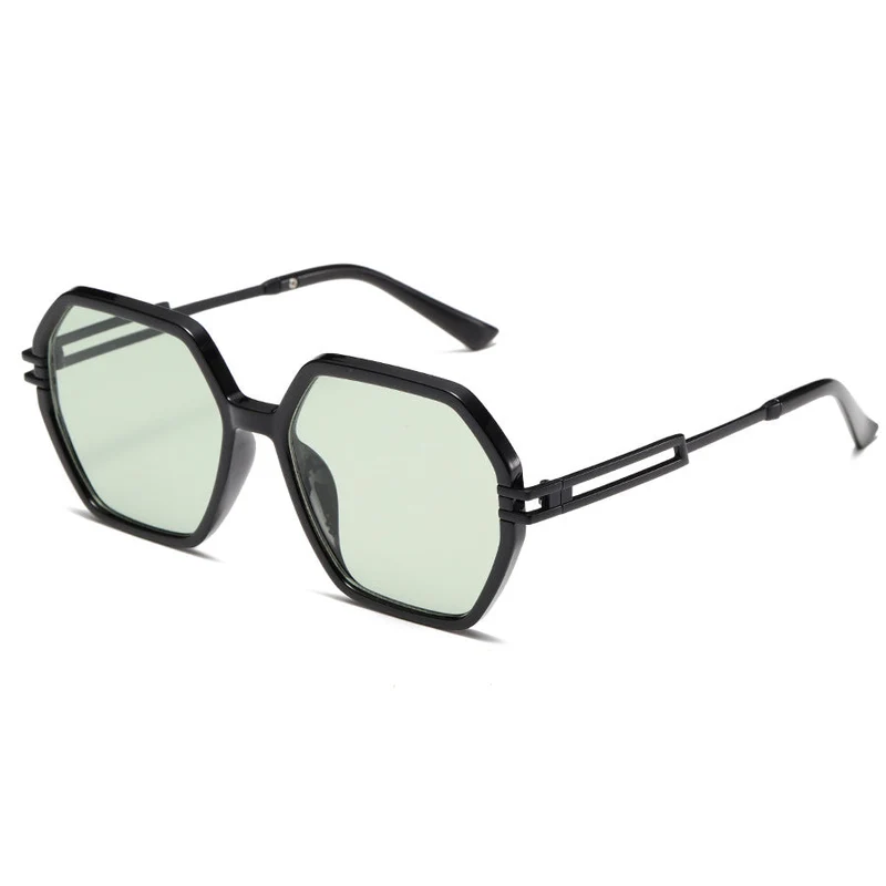 Dame moteriktig solbrille i avantgardistisk heksagon-design Luvikno