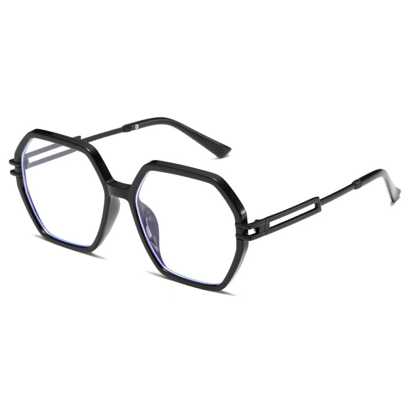 Dame moteriktig solbrille i avantgardistisk heksagon-design Luvikno
