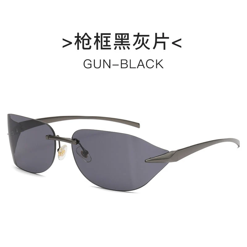 Dame futuristisk solbrille med elegant minimalistisk design Luvikno
