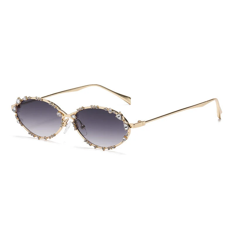 Dame ekstravagant oversized solbrille med futuristisk design Luvikno
